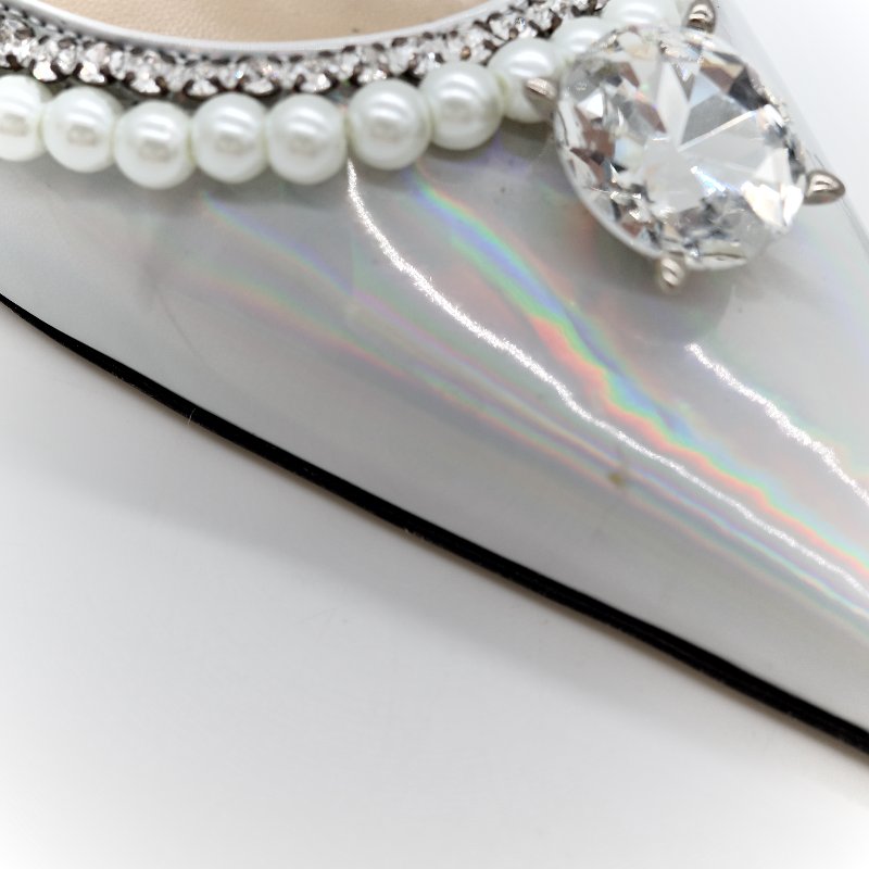 Mach & Mach 銀色高跟鞋-8