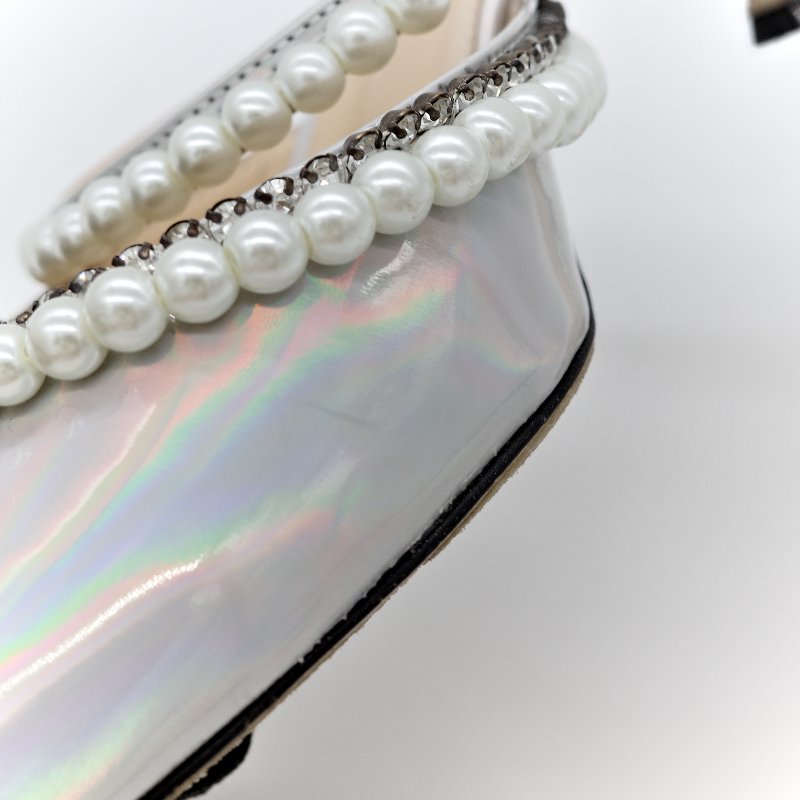 Mach & Mach 銀色高跟鞋-9