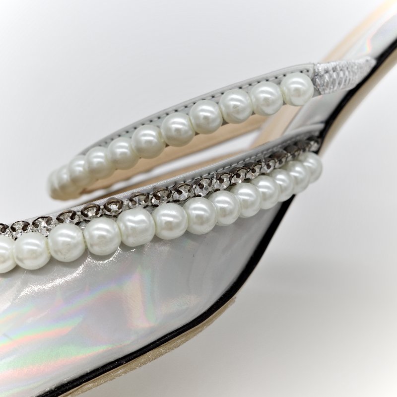 Mach & Mach 銀色高跟鞋-11