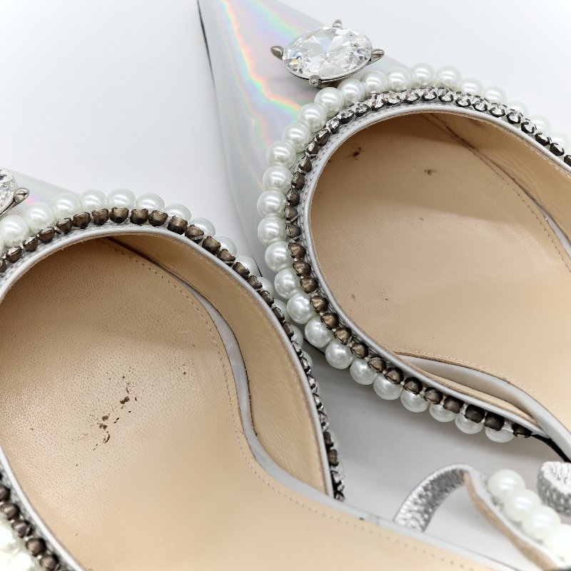 Mach & Mach 銀色高跟鞋-16