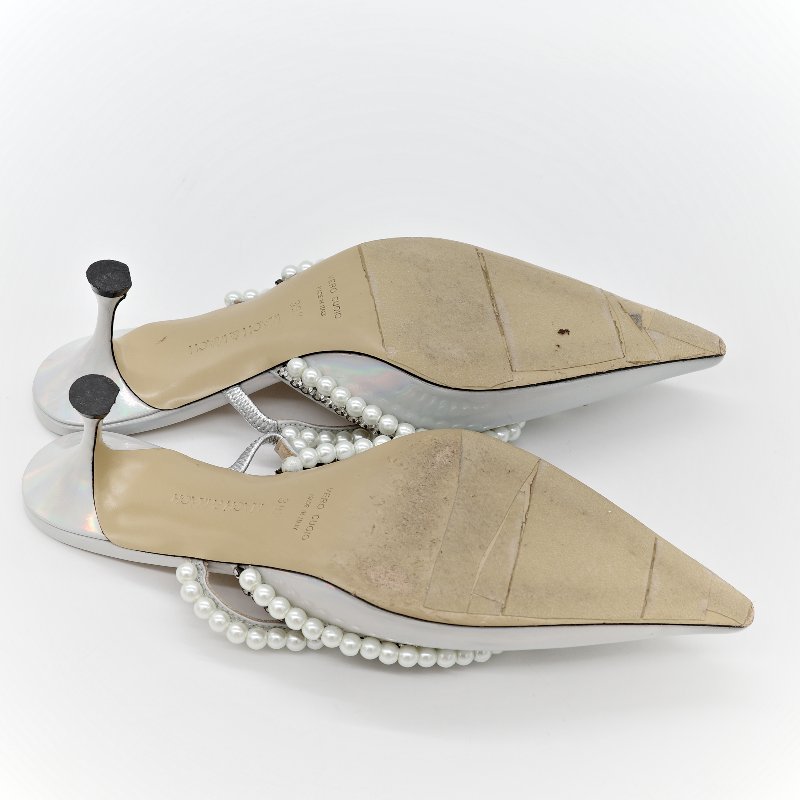 Mach & Mach 銀色高跟鞋-18