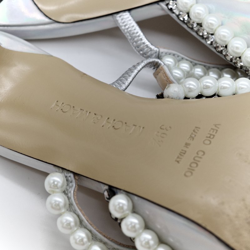 Mach & Mach 銀色高跟鞋-19