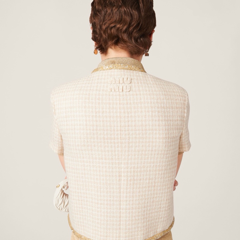 Miu Miu 女士 單排扣格紋休閒夾克IT-36 IT-38 IT-40碼-3