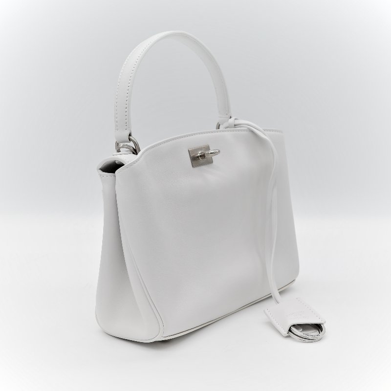 Balenciaga 巴黎世家 Rodeo Mini 白色羊皮 手提包 單肩包 斜挎包-8