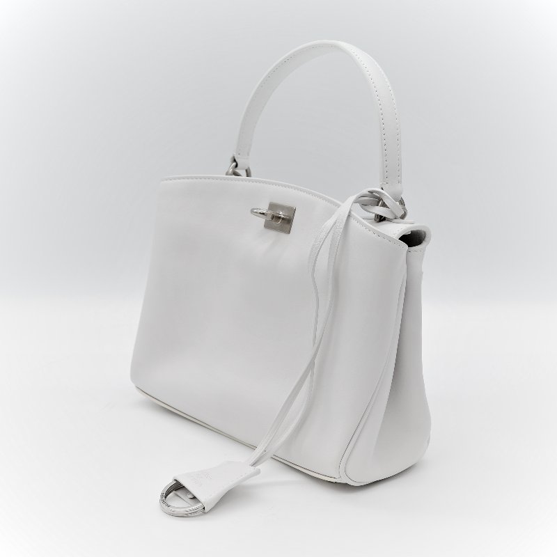 Balenciaga 巴黎世家 Rodeo Mini 白色羊皮 手提包 單肩包 斜挎包-9