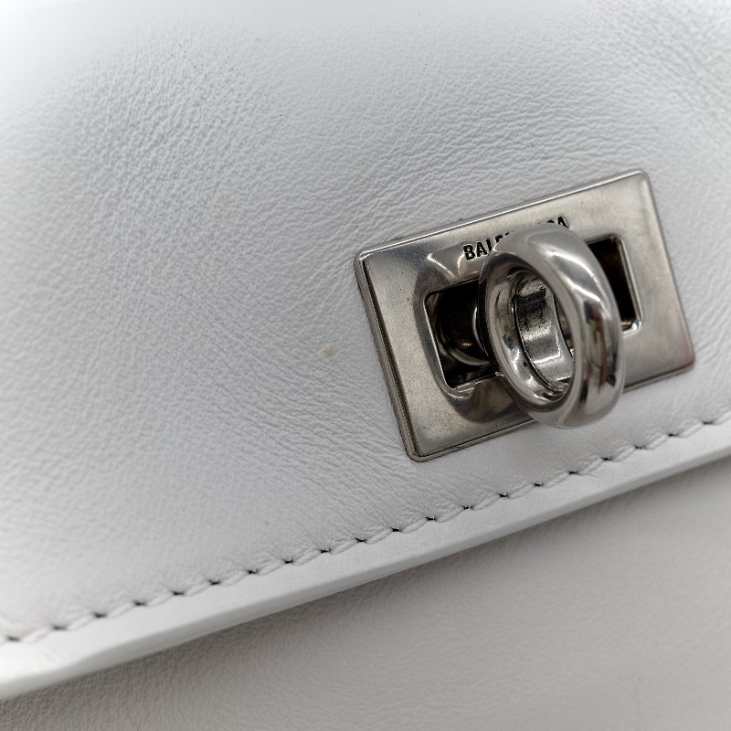 Balenciaga 巴黎世家 Rodeo Mini 白色羊皮 手提包 單肩包 斜挎包-30