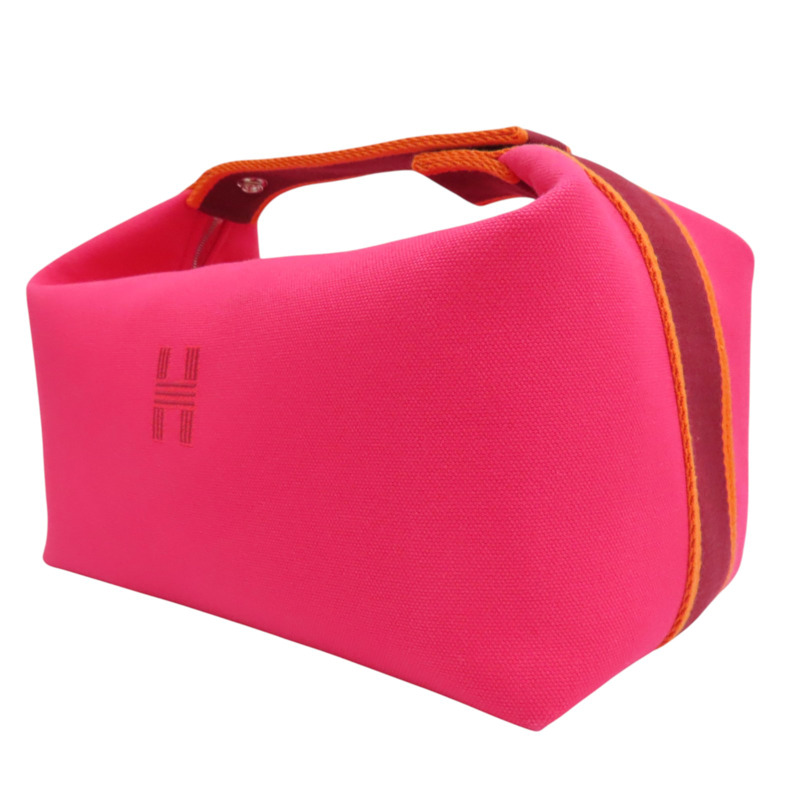 芙蓉花色 帆布 Bride-a-Brac 收納包【HERMES 愛馬仕】 H104223M 04-2