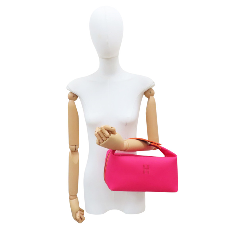 芙蓉花色 帆布 Bride-a-Brac 收納包【HERMES 愛馬仕】 H104223M 04-5