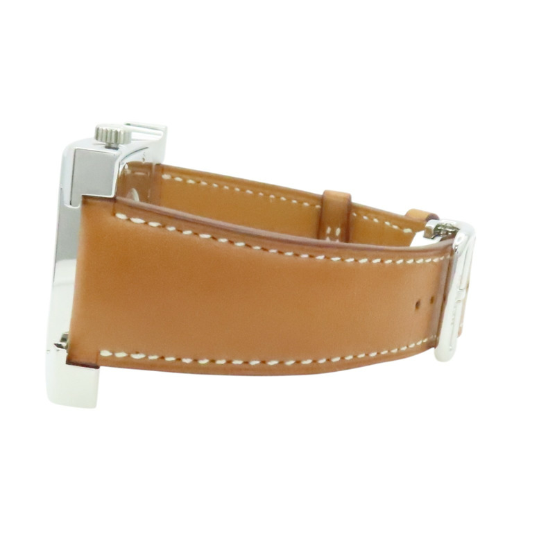 Heure H Hour 自動上鍊機械 腕錶 白錶面 棕色牛皮錶帶【HERMES 愛馬仕】 HH2.810.220-8