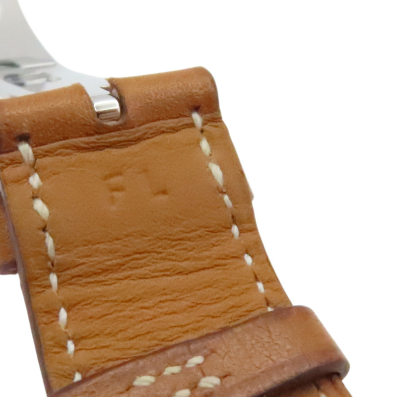 Heure H Hour 自動上鍊機械 腕錶 白錶面 棕色牛皮錶帶【HERMES 愛馬仕】 HH2.810.220-13