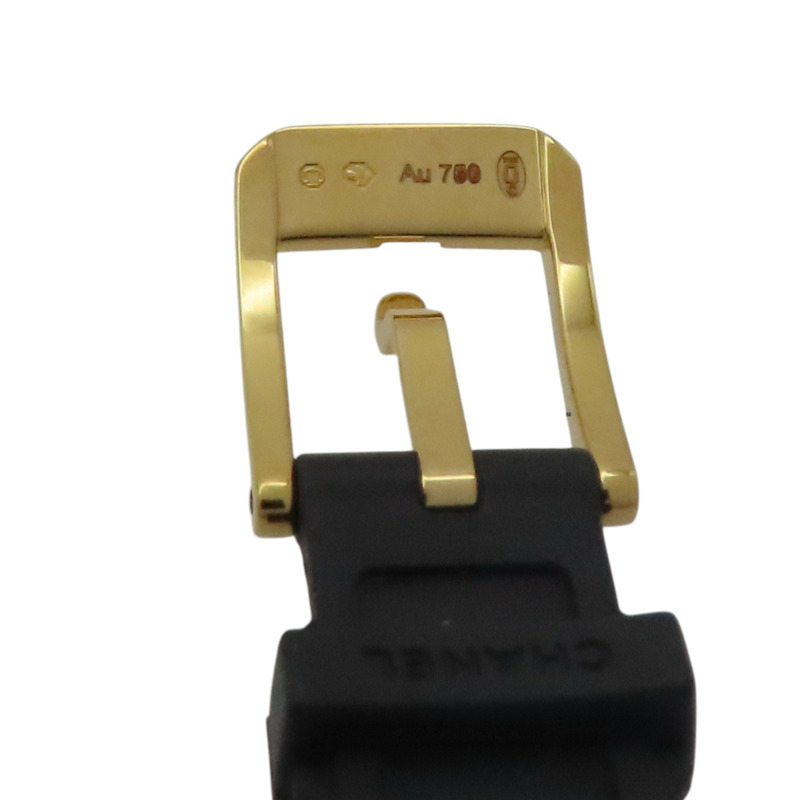 Premiere Ribbon 腕錶 黃金×鈦金屬 黑色橡膠錶帶 黑色錶盤【CHANEL 香奈兒】 H6125-10