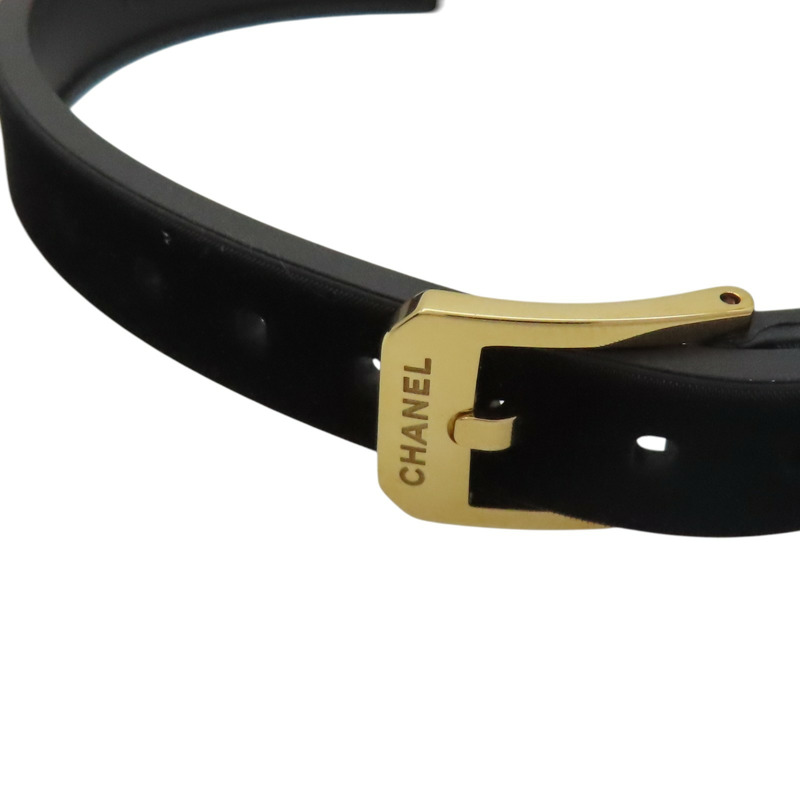 Premiere Ribbon 腕錶 黃金×鈦金屬 黑色橡膠錶帶 黑色錶盤【CHANEL 香奈兒】 H6125-11