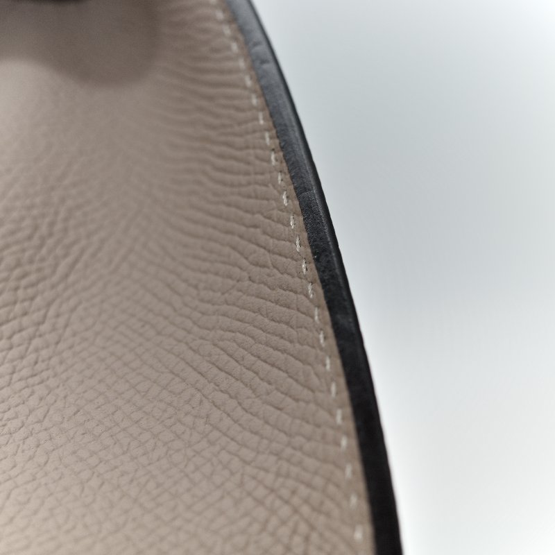 Moynat 莫奈 Gabrielle 大象灰 牛皮 銀扣手提包 肩背包 兩用-10