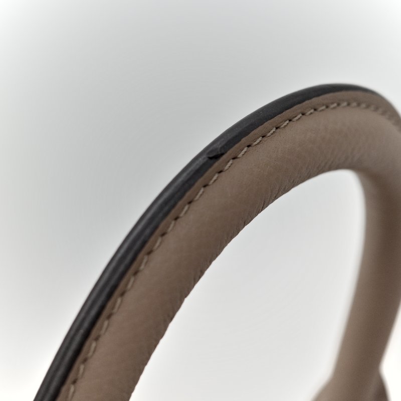 Moynat 莫奈 Gabrielle 大象灰 牛皮 銀扣手提包 肩背包 兩用-15