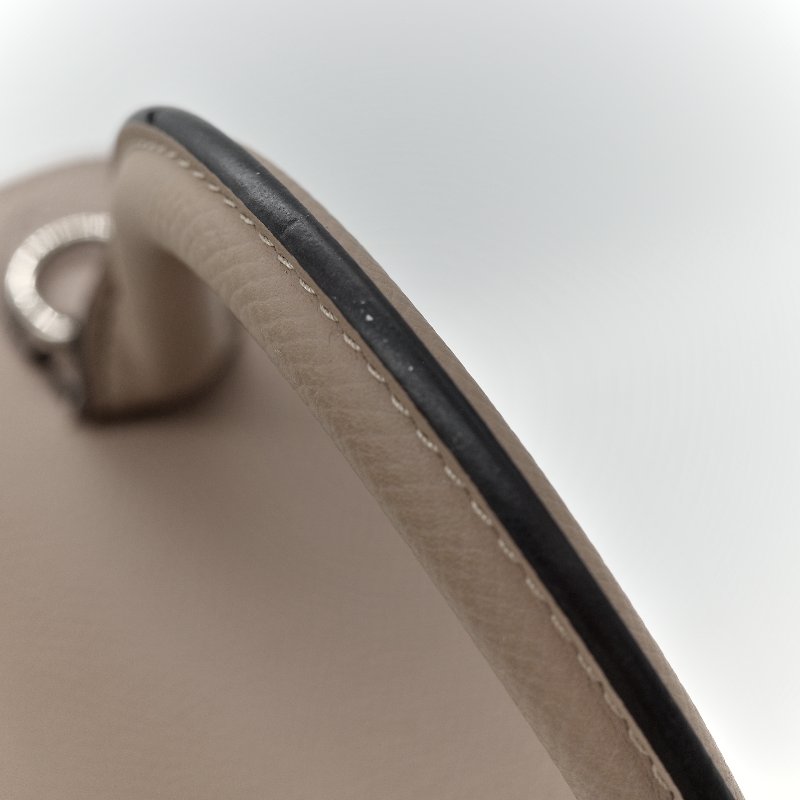 Moynat 莫奈 Gabrielle 大象灰 牛皮 銀扣手提包 肩背包 兩用-16