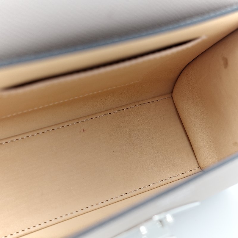 Moynat 莫奈 Gabrielle 大象灰 牛皮 銀扣手提包 肩背包 兩用-20