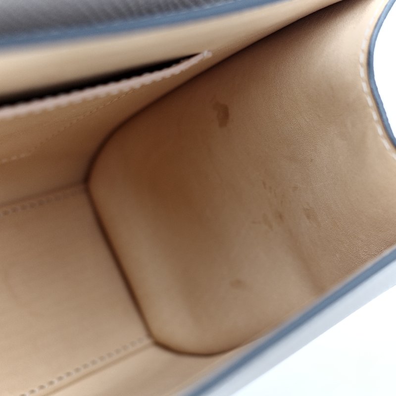 Moynat 莫奈 Gabrielle 大象灰 牛皮 銀扣手提包 肩背包 兩用-21