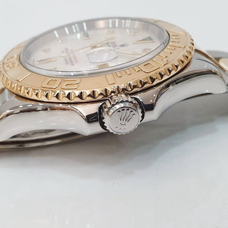 【大眾名錶】ROLEX 勞力士 16623 Yacht-Master 遊艇名仕 18K半金 貝殼面 鑽石及藍寶石時標 錶徑40mm 自動上鍊 G245-6