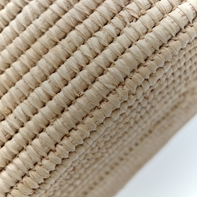 Loewe 羅威 白色 皮革 草編包-10