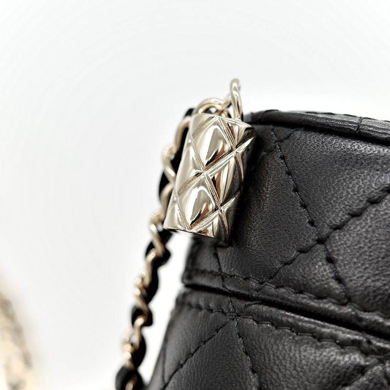 Chanel 香奈兒 黑圓盒子 圓筒包 小-9