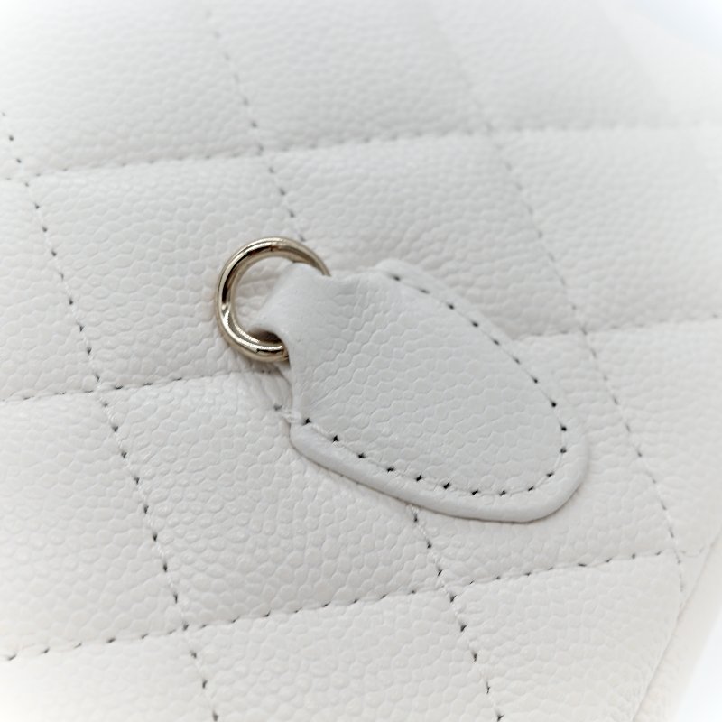 Chanel 香奈兒 白色 荔枝 小雙肩包-14