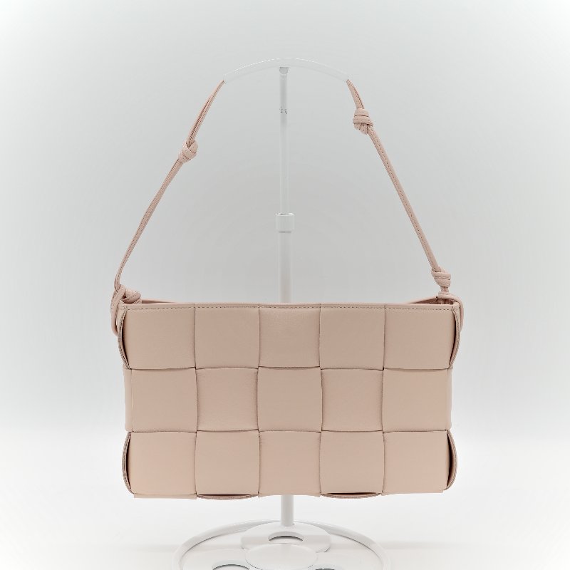 Bottega Veneta 寶緹嘉 粉色 編織 牛皮 斜挎包-4