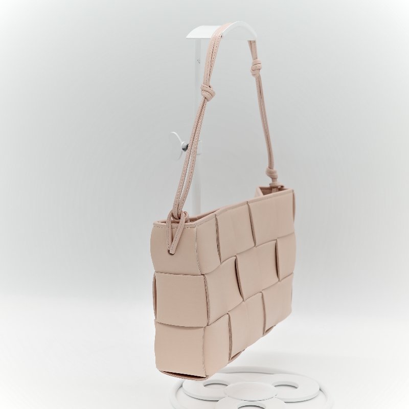 Bottega Veneta 寶緹嘉 粉色 編織 牛皮 斜挎包-5