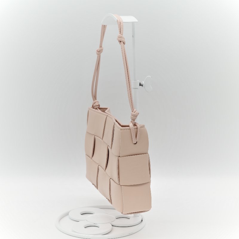 Bottega Veneta 寶緹嘉 粉色 編織 牛皮 斜挎包-6