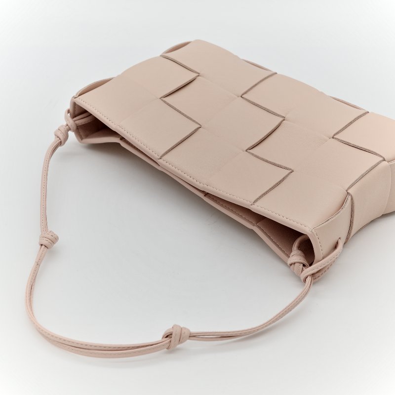 Bottega Veneta 寶緹嘉 粉色 編織 牛皮 斜挎包-8