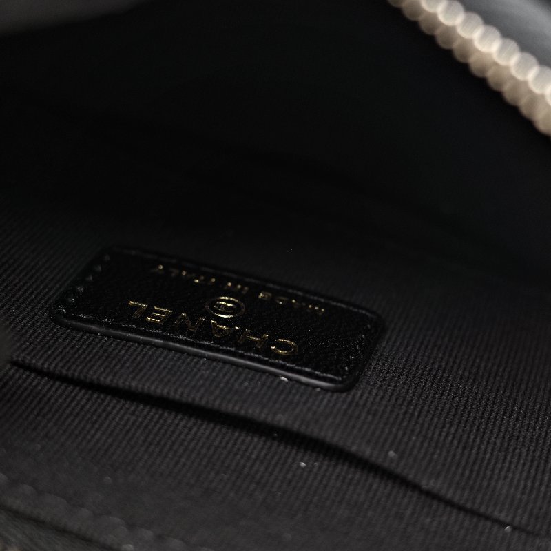 Chanel 香奈兒 絲絨 絨布 黑色  鑽石扣 斜挎包 月亮包-7