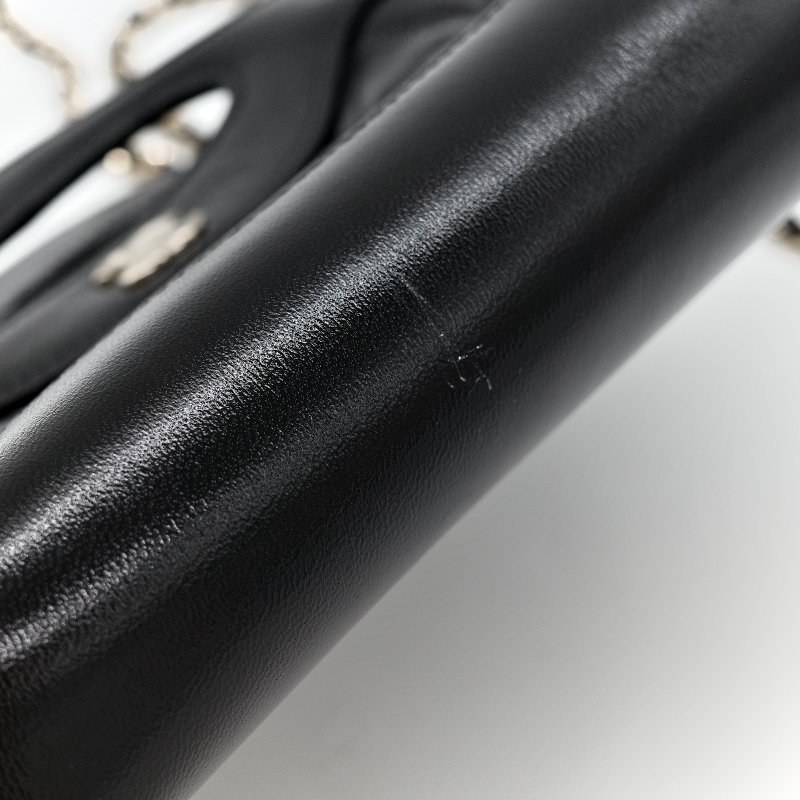 Chanel 31 Bag 黑色 蠟皮 淡金色 手提包 斜挎包 兩用-5