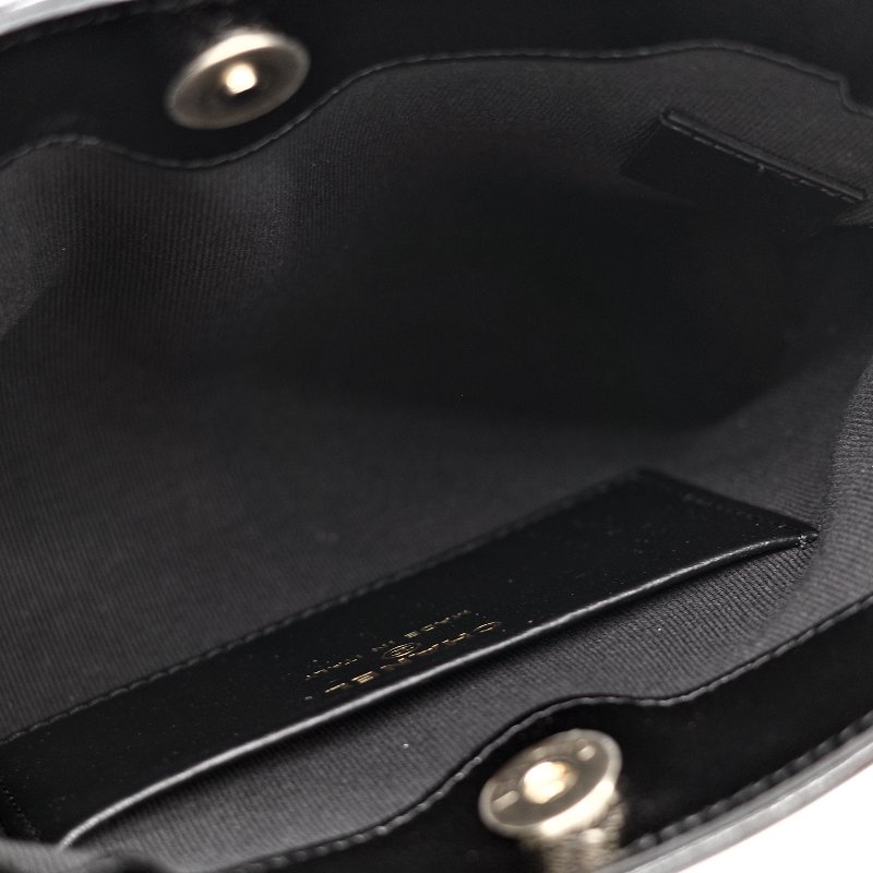 Chanel 31 Bag 黑色 蠟皮 淡金色 手提包 斜挎包 兩用-7