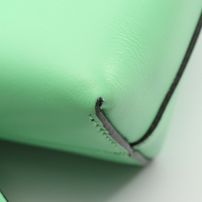 FENDI By the Way 迷你肩斜背包 8BS067 皮革 綠色 二手 女士-5