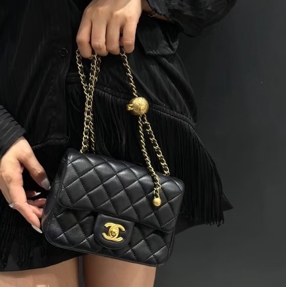 Chanel cf17黑金方胖芯片款23年硬底新款  #全新全配🈶購證 #專櫃一包難求🔥-3