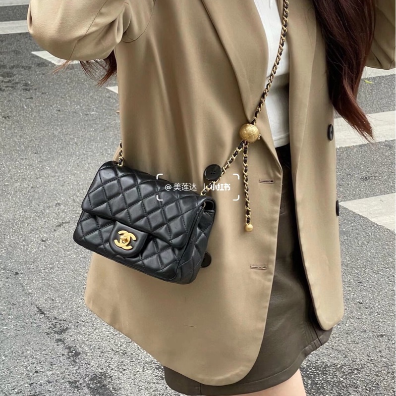 Chanel cf17黑金方胖芯片款23年硬底新款  #全新全配🈶購證 #專櫃一包難求🔥-4