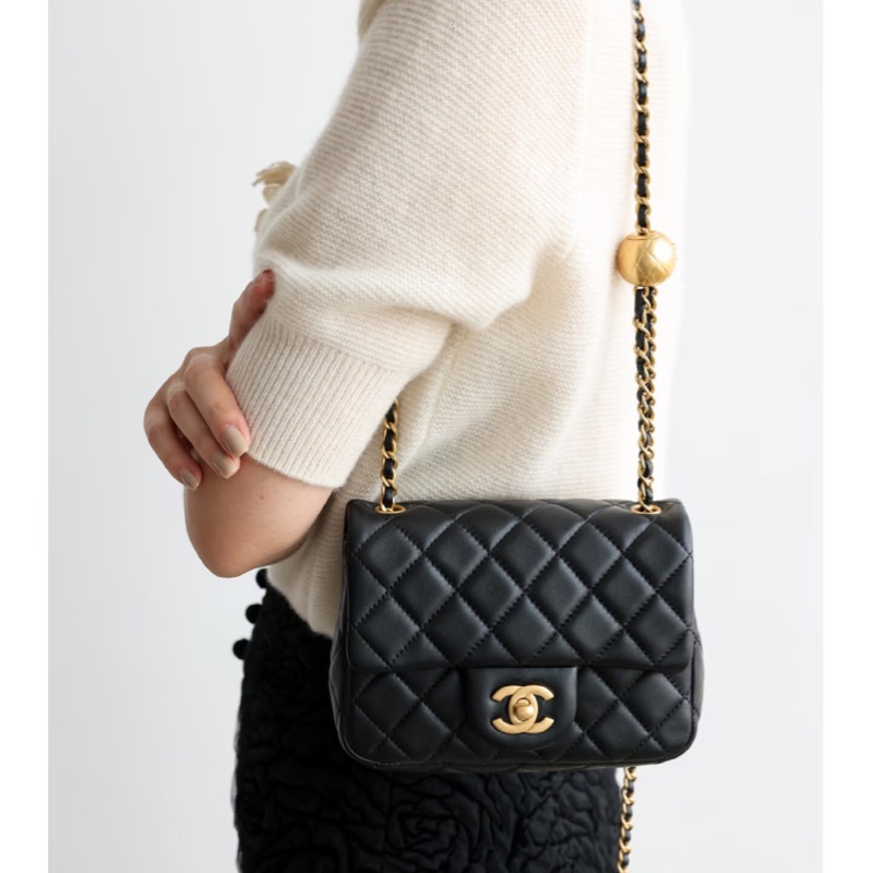 Chanel cf17黑金方胖芯片款23年硬底新款  #全新全配🈶購證 #專櫃一包難求🔥-5