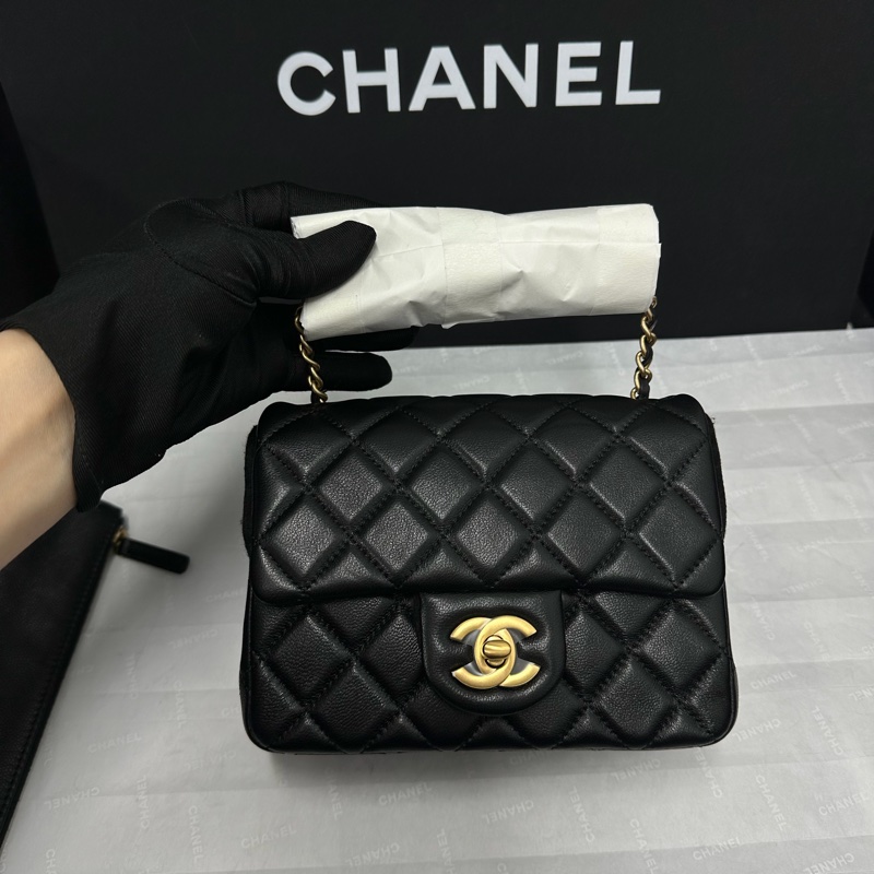 Chanel cf17黑金方胖芯片款23年硬底新款  #全新全配🈶購證 #專櫃一包難求🔥-10
