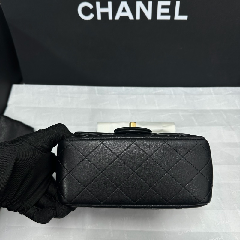 Chanel cf17黑金方胖芯片款23年硬底新款  #全新全配🈶購證 #專櫃一包難求🔥-12
