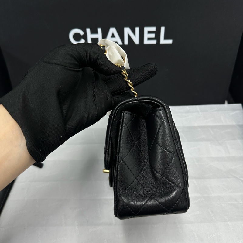 Chanel cf17黑金方胖芯片款23年硬底新款  #全新全配🈶購證 #專櫃一包難求🔥-13