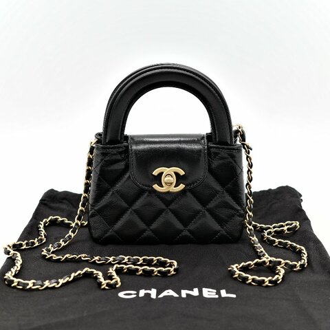 Chanel 香奈兒 黑色 牛皮 kelly 手提包