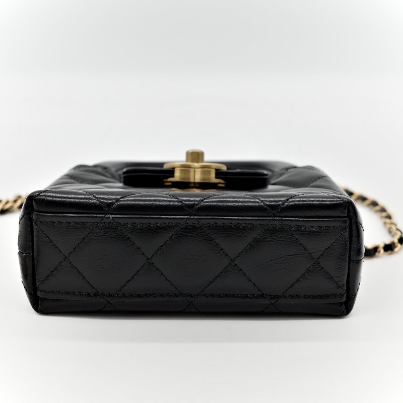 Chanel 香奈兒 黑色 牛皮 kelly 手提包-6