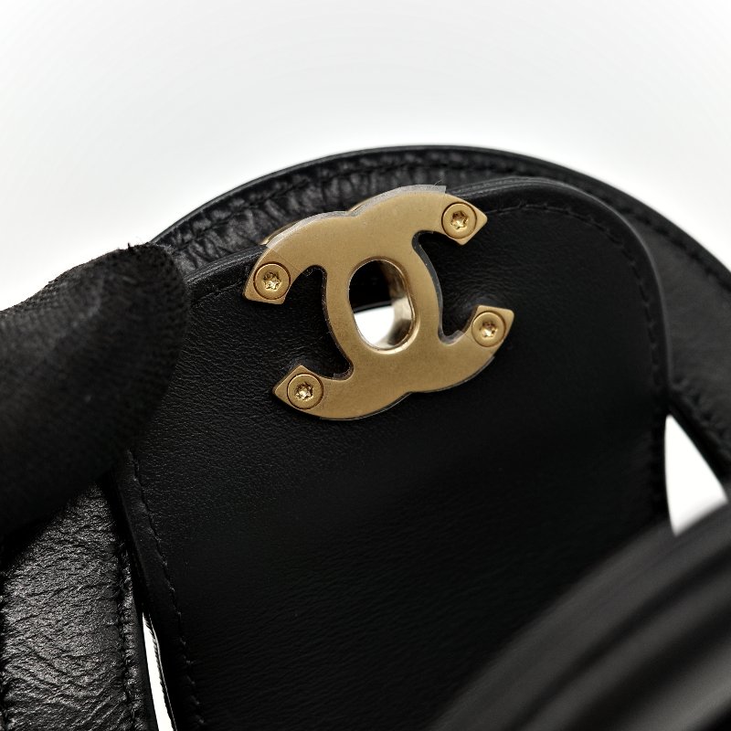 Chanel 香奈兒 黑色 牛皮 kelly 手提包-8