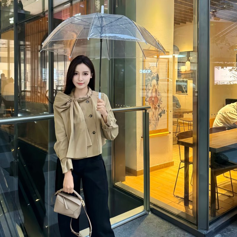 LOEWE Puzzle小牛皮手袋 - 迷你沙色-12