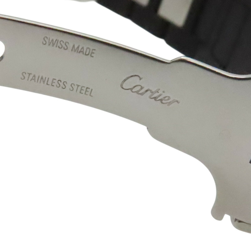 黑錶面 不鏽鋼錶帶 Must 21 Chronoscaph 鋼石英男錶【Cartier 卡地亞】 W10125U2-8