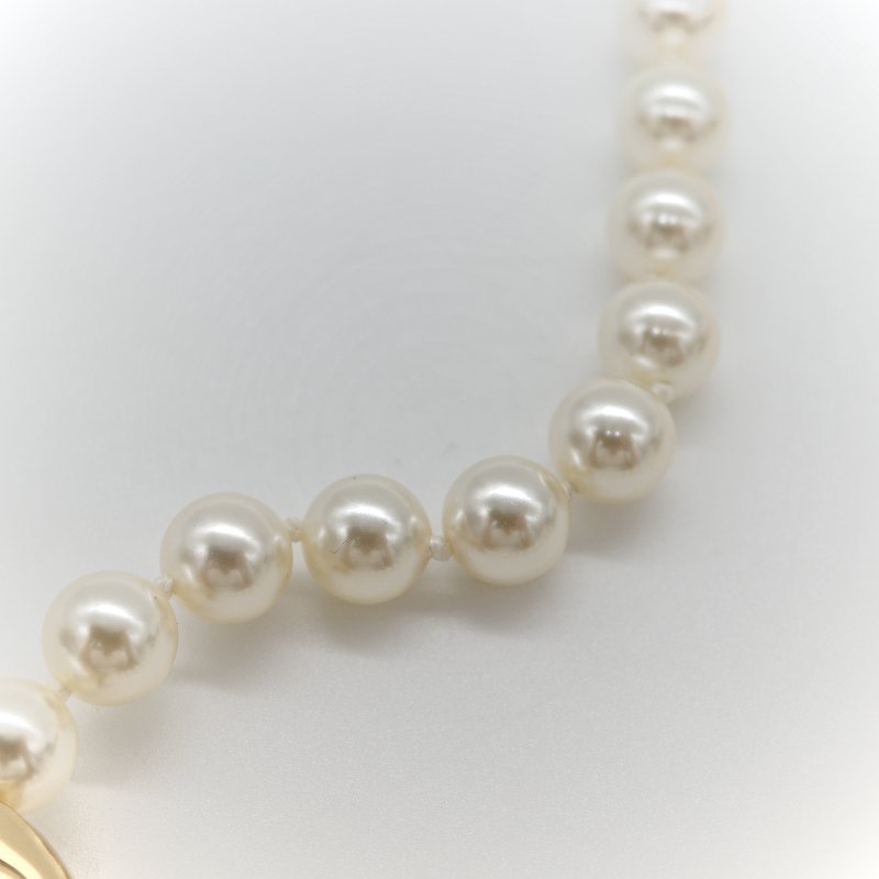 Chanel 香奈兒 珍珠 CC 水鑽 項鍊-6