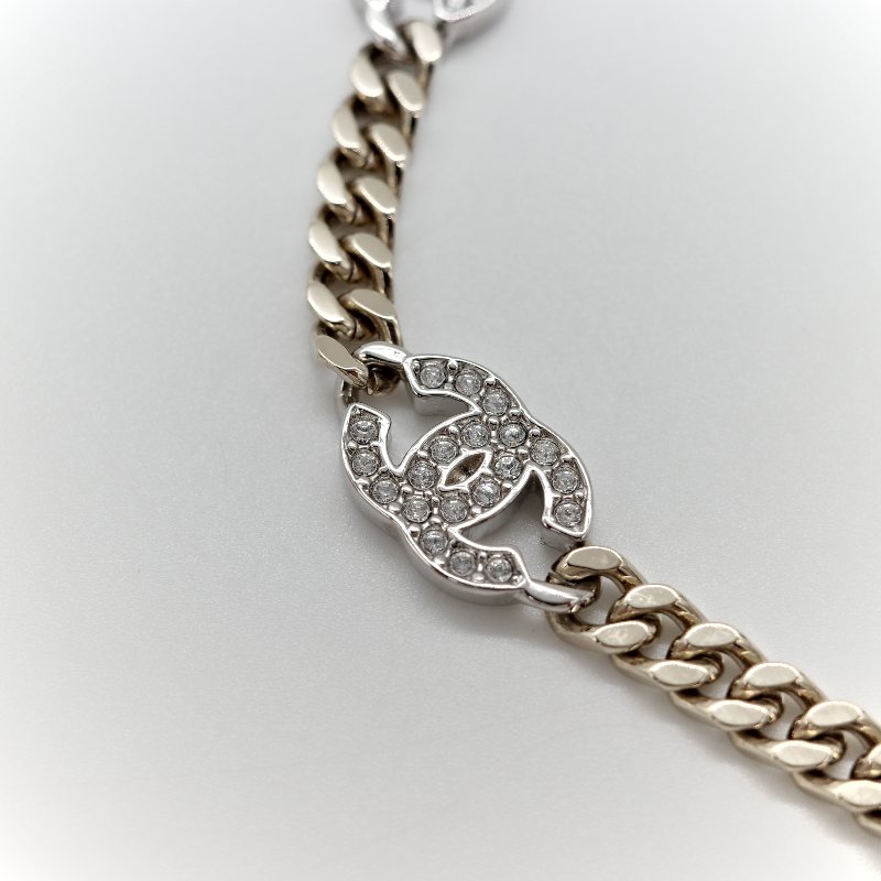 Chanel 香奈兒 珍珠 CC 水鑽 項鍊-11