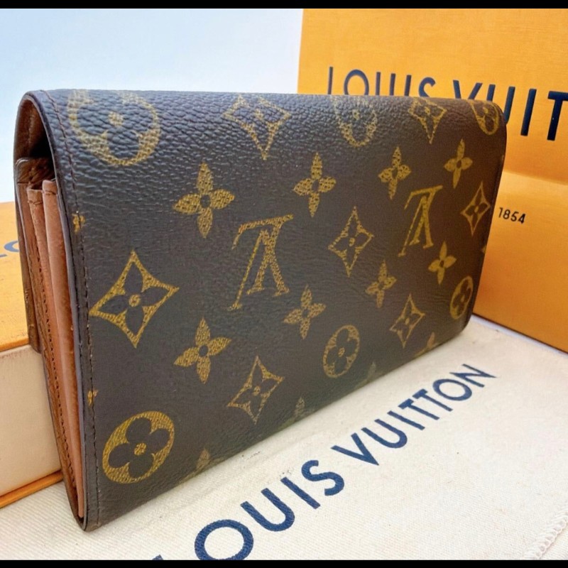 極美品／日本二手／LV長夾／內有拉鏈零錢袋／序號TH1988-2