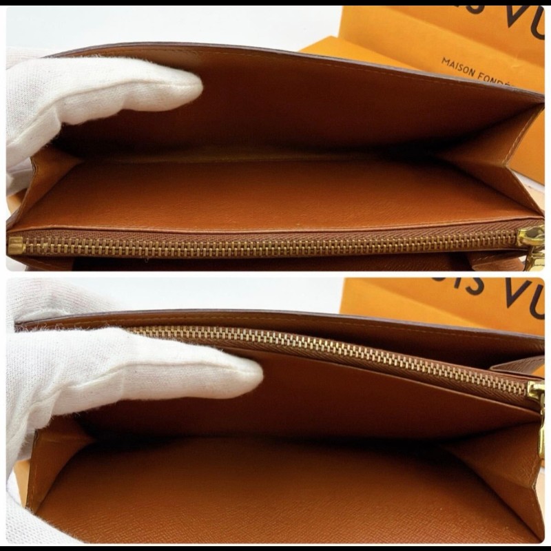 極美品／日本二手／LV長夾／內有拉鏈零錢袋／序號TH1988-5