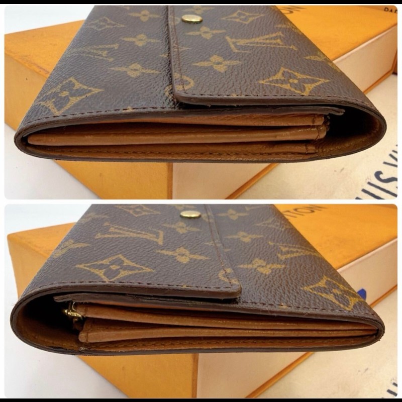 極美品／日本二手／LV長夾／內有拉鏈零錢袋／序號TH1988-6