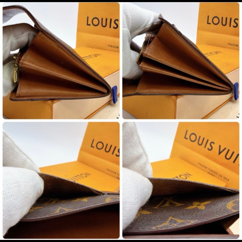極美品／日本二手／LV長夾／內有拉鏈零錢袋／序號TH1988-7